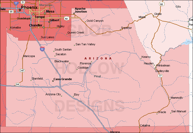 Pinal County Arizona Color Map
